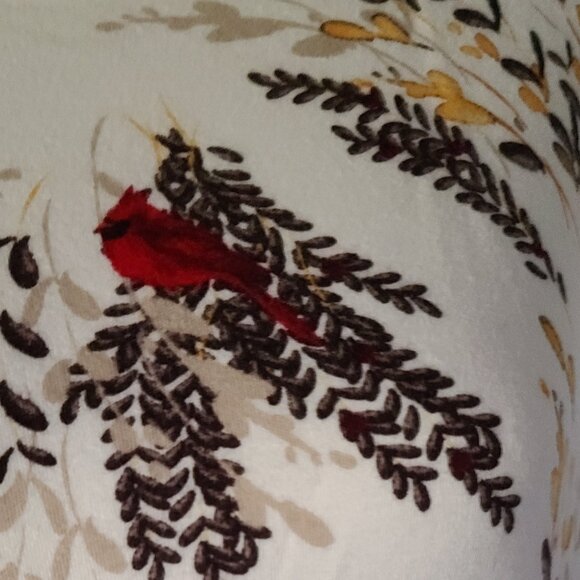 CROFT AND BARROWS CLASSIC TEE WITH CARDINAL DESIGN SIZE XL IN IVORY AND RED - Picture 5 of 7